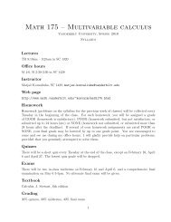 Math 175 â Multivariable calculus - Vanderbilt University