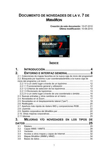 documento de novedades de la v. 7 de miramon - CREAF