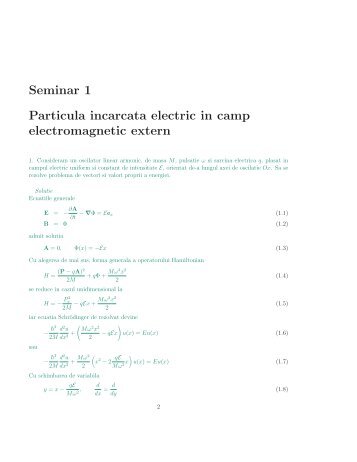 I. Particula incarcata electric in camp electromagnetic