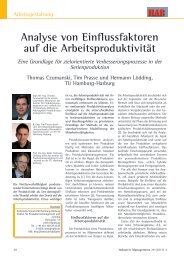 Analyse von Einflussfaktoren auf die ArbeitsproduktivitÃ¤t - Industrie ...