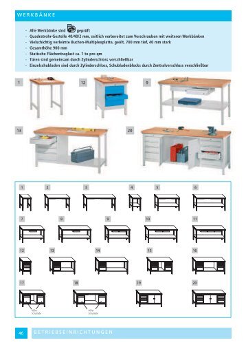 Artikeldatenblatt Werkbankserie Pavoy - assistYourwork