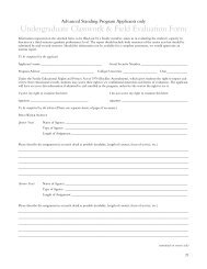 Undergraduate Classwork & Field Evaluation Form