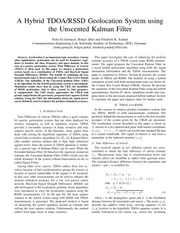 A Hybrid TDOA/RSSD Geolocation System using the ... - KIT - CEL