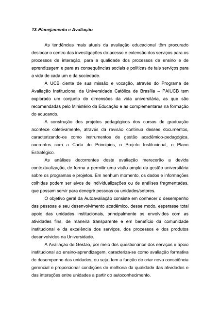 RelatÃ³rio de AutoavaliaÃ§Ã£o Parcial - Universidade CatÃ³lica de BrasÃ­lia