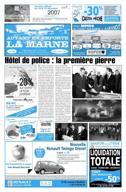 HÃ´tel de police : la premiÃ¨re pierre - Autant en Emporte la Marne