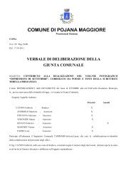 COMUNE DI POJANA MAGGIORE - Comune di Poiana Maggiore