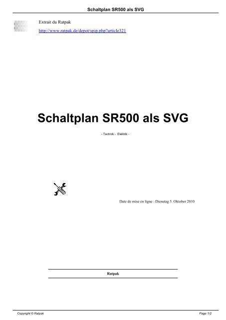 Schaltplan SR500 als SVG - Ratpak