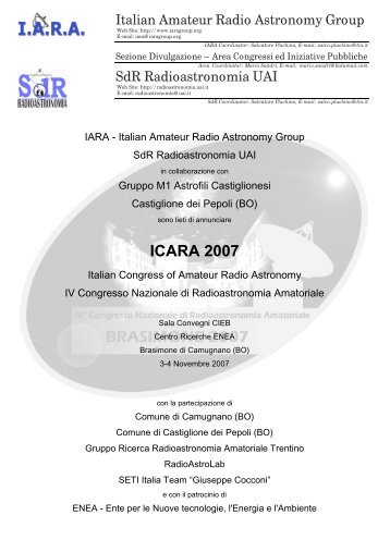 Comunicato4 - Italian Amateur Radio Astronomy Group