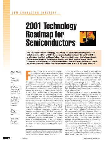 2001 technology roadmap for semiconductors - Computer - SLIP