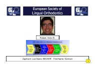 European Society of Society of Lingual Orthodontics - Colloquium