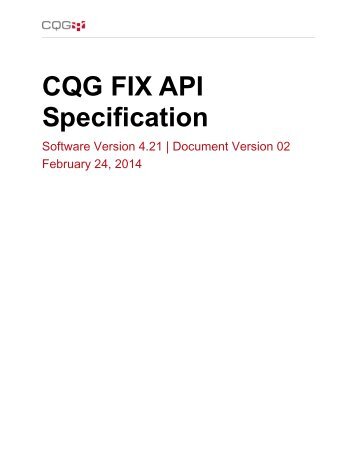 CQG FIX API Specification - CQG.com