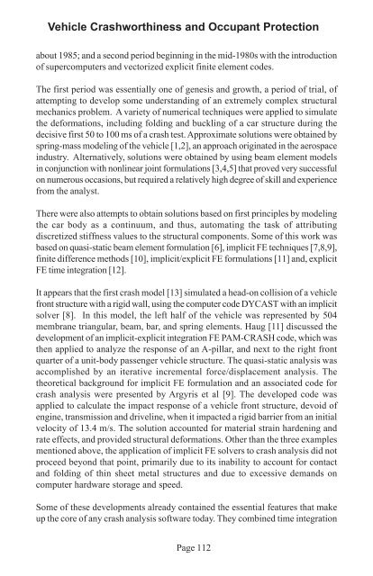 Vehicle Crashworthiness and Occupant Protection - Chapter 3