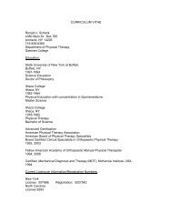 CURRICULUM VITAE Ronald J. Schenk 4380 ... - Daemen College