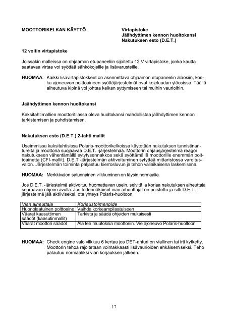 2009 Switchback ja RMK.pdf - Polaris