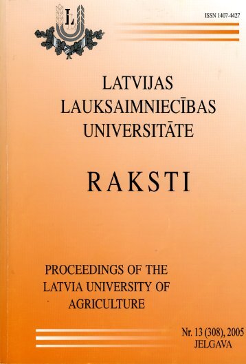 PÄtÄ«jumi par NPK bilanci zemnieku saimniecÄ«bÄs I. Jelgavas raj