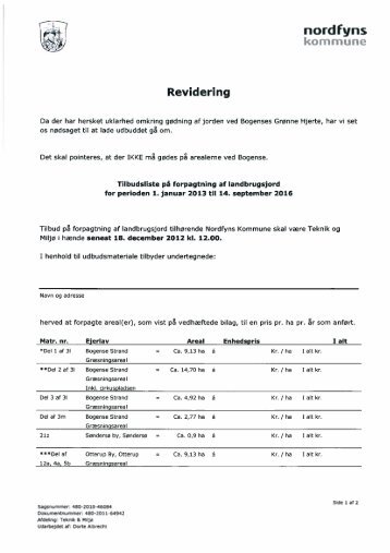 Revideret udbud restforpagtninger.pdf - Nordfyns Kommune