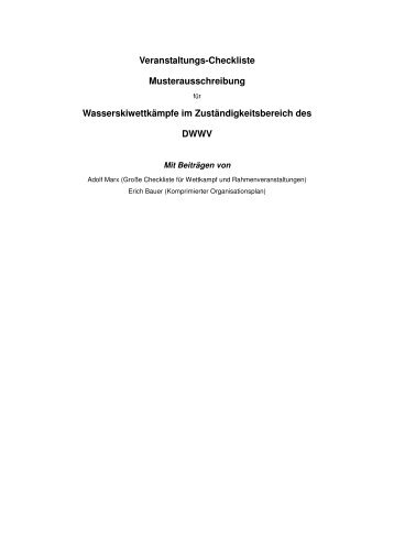 Checkliste Veranstaltung DWWV.pdf - Deutscher Wasserski
