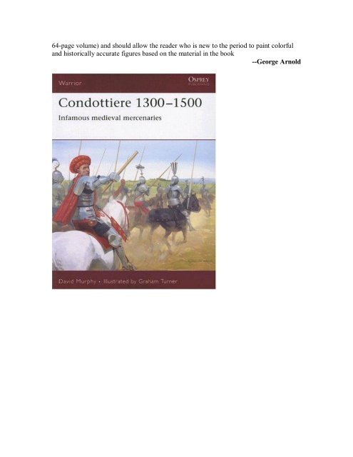 'Condottiere 1300-1500: Infamous medieval ... - Lone Warrior Blog