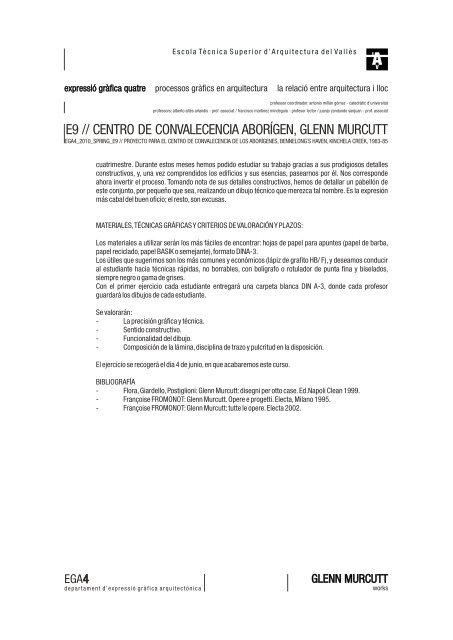 E9 // CENTRO DE CONVALECENCIA ABORÃGEN, GLENN MURCUTT