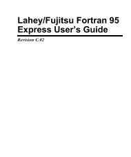 Lahey/Fujitsu Fortran 95 Express User's Guide - Lahey Computer ...
