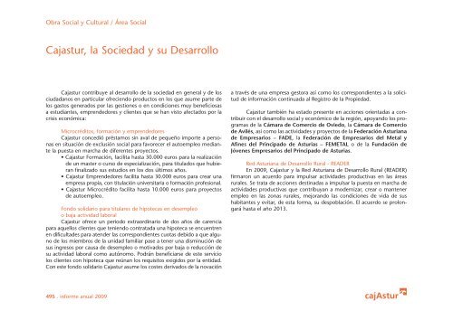 Memoria Obra Social y Cultural 2009 (pdf) - Cajastur