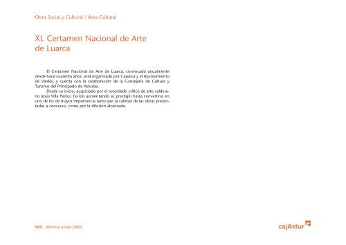 Memoria Obra Social y Cultural 2009 (pdf) - Cajastur