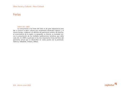Memoria Obra Social y Cultural 2009 (pdf) - Cajastur