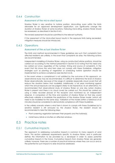 Draft National Wind Farm Development Guidelines - July 2010