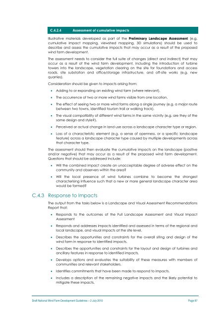 Draft National Wind Farm Development Guidelines - July 2010