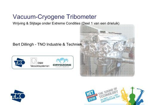 download presentatie Bert Dillingh, TNO Industry & Techniek