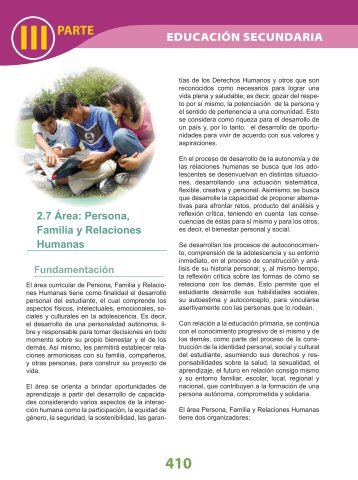 Persona, Familia y Relaciones Humanas