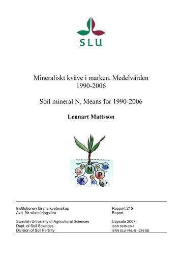 Rapport 21 - Mark och miljÃ¶ - SLU