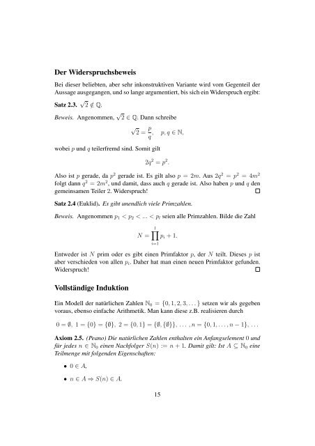 Skript zur Vorlesung Analysis 1 im SS2011 - Johannes Gutenberg ...