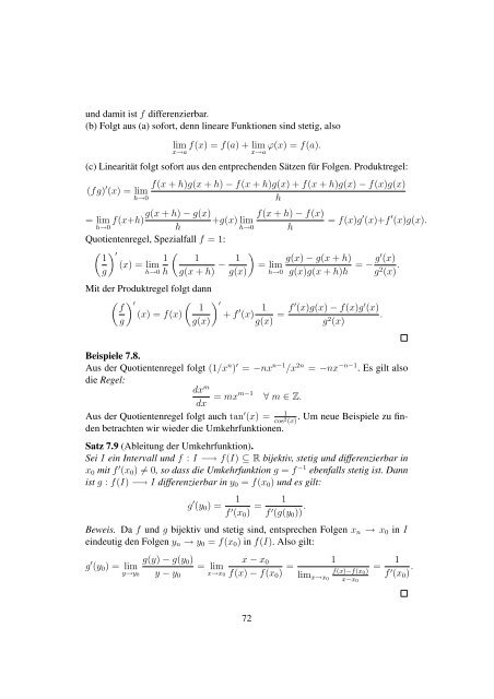 Skript zur Vorlesung Analysis 1 im SS2011 - Johannes Gutenberg ...