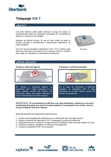 Manual Telepeaje Via T (pdf) - Cajastur