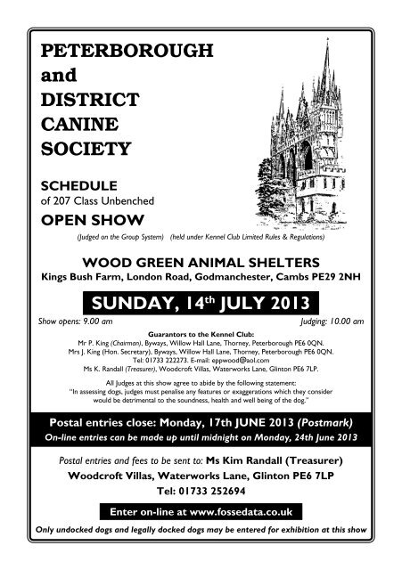 PETERBOROUGH and DISTRICT CANINE SOCIETY