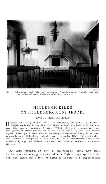 hellebæk kirke og hellebækgårds †kapel - Danmarks Kirker