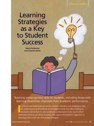 Learning Strategies as a Key to Student Success - National ...