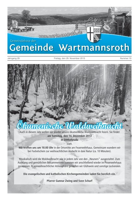 Gemeindebote Dezember 2013 - Gemeinde Wartmannsroth