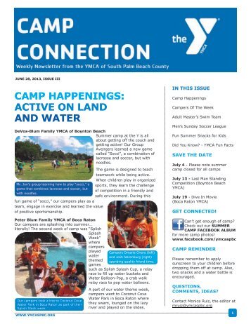 Camp Connection, Issue 3 - YMCA of South Palm Beach County