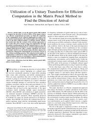 Utilization of a Unitary Transform for Efficient Computation in the ...