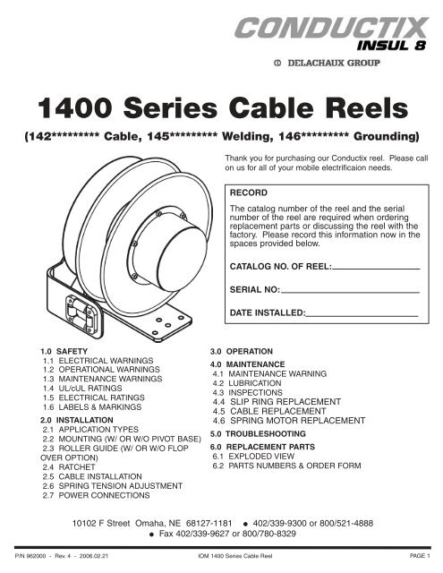 1400 Series Cable Reels - Allied Safety Engineering