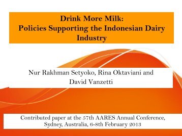 Drink More Milk: Policies Supporting the Indonesian Dairy Industry