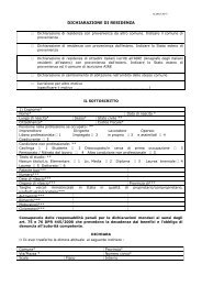 Allegato 1 - dichiarazione di residenza - Comune di Chignolo d'Isola