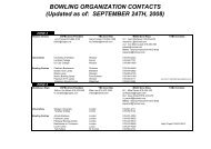 Contact Listing - Master Bowlers Association of Ontario