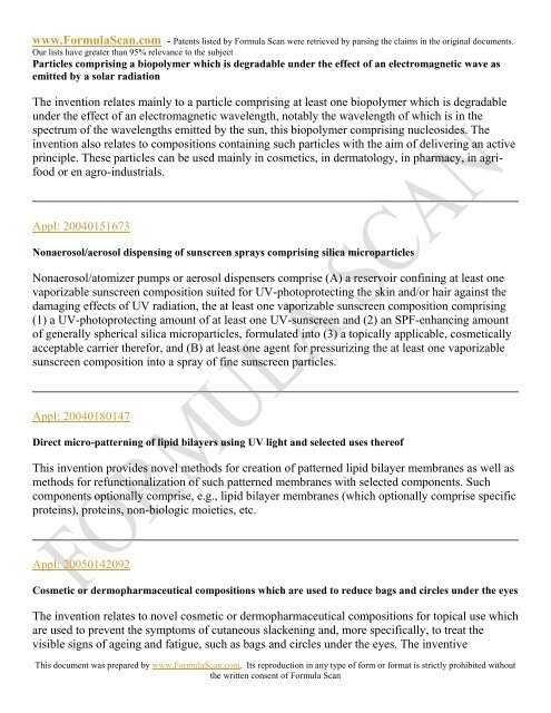 HAIR STYLING PATENTS FOR 2006 - Patent and Intellectual ...