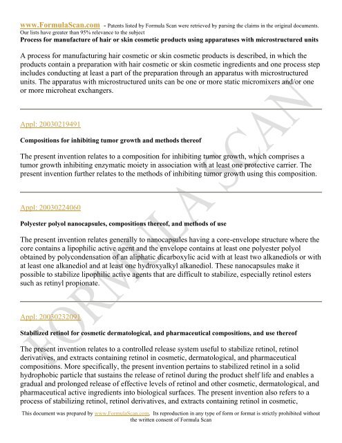 HAIR STYLING PATENTS FOR 2006 - Patent and Intellectual ...