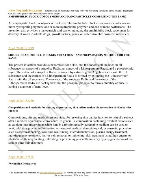 HAIR STYLING PATENTS FOR 2006 - Patent and Intellectual ...