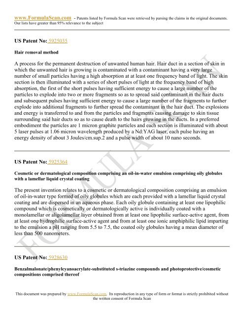 HAIR STYLING PATENTS FOR 2006 - Patent and Intellectual ...