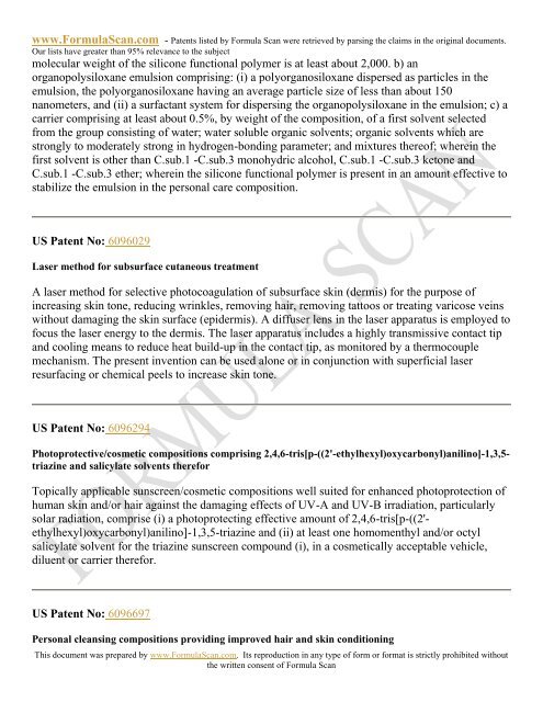 HAIR STYLING PATENTS FOR 2006 - Patent and Intellectual ...